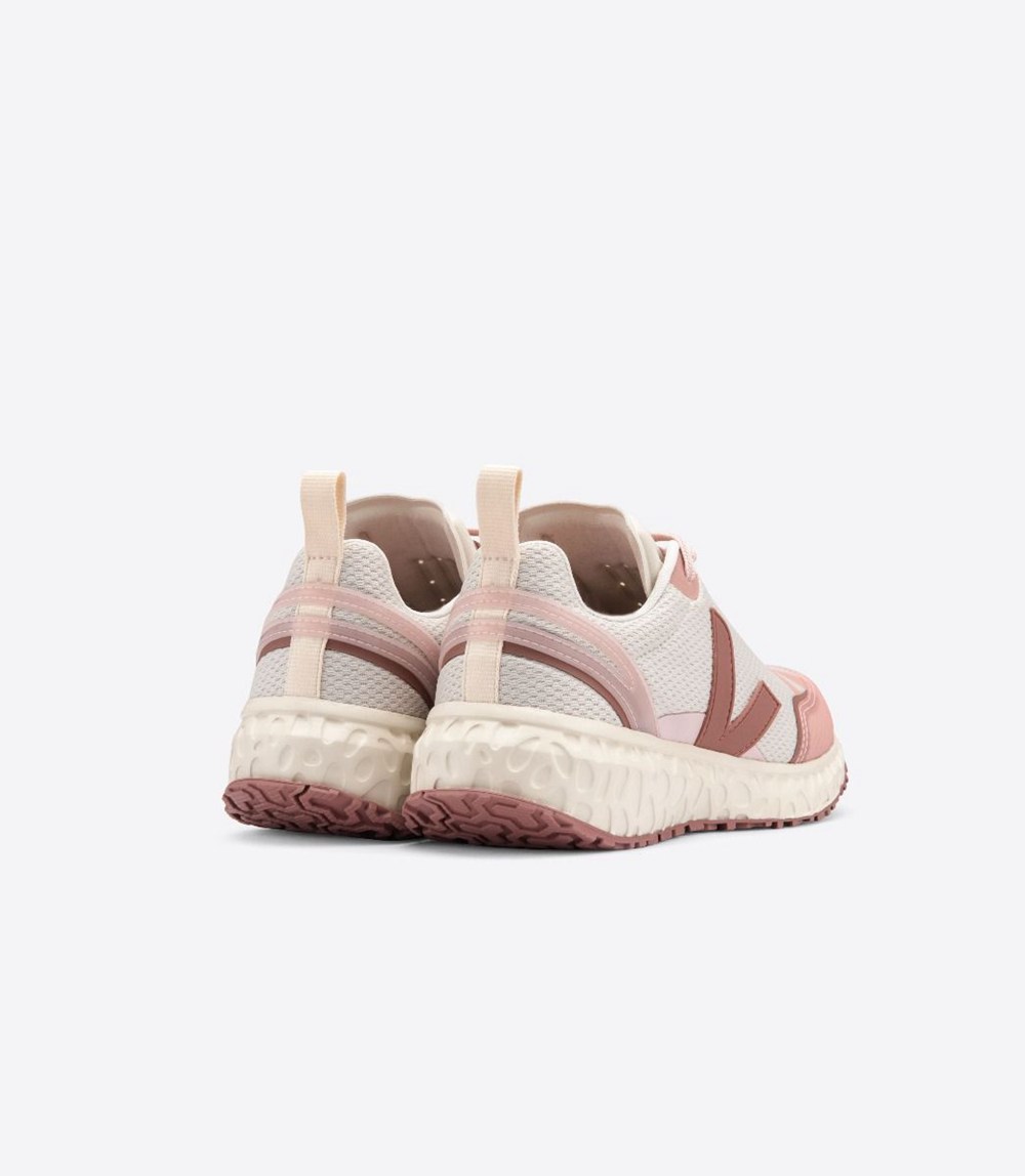 Veja Trainers Womens Beige/Pink - Condor Mesh - QGUS-93274